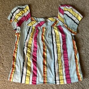 Like New. J Crew square neck stripe blouse